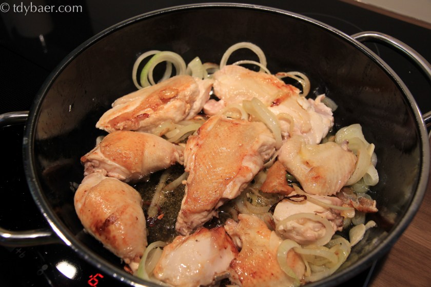 Hähnchen in der Pfanne